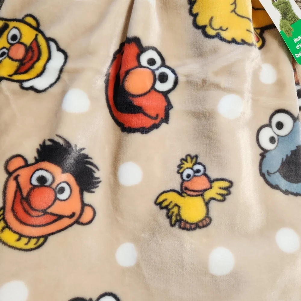 Sesame Street Polka Dot Neutral Soft Decorative Plush 60